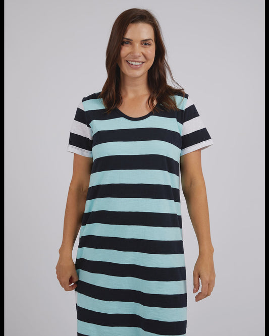 Mercury Stripe Dress - Tonic Blue