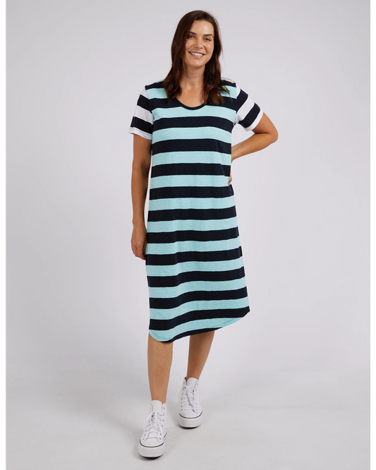 Mercury Stripe Dress - Tonic Blue