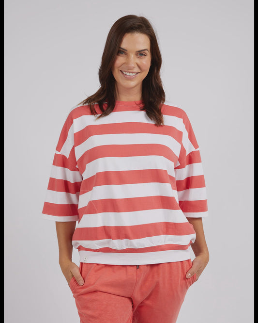 Maizie Sweat Watermelon Stripe