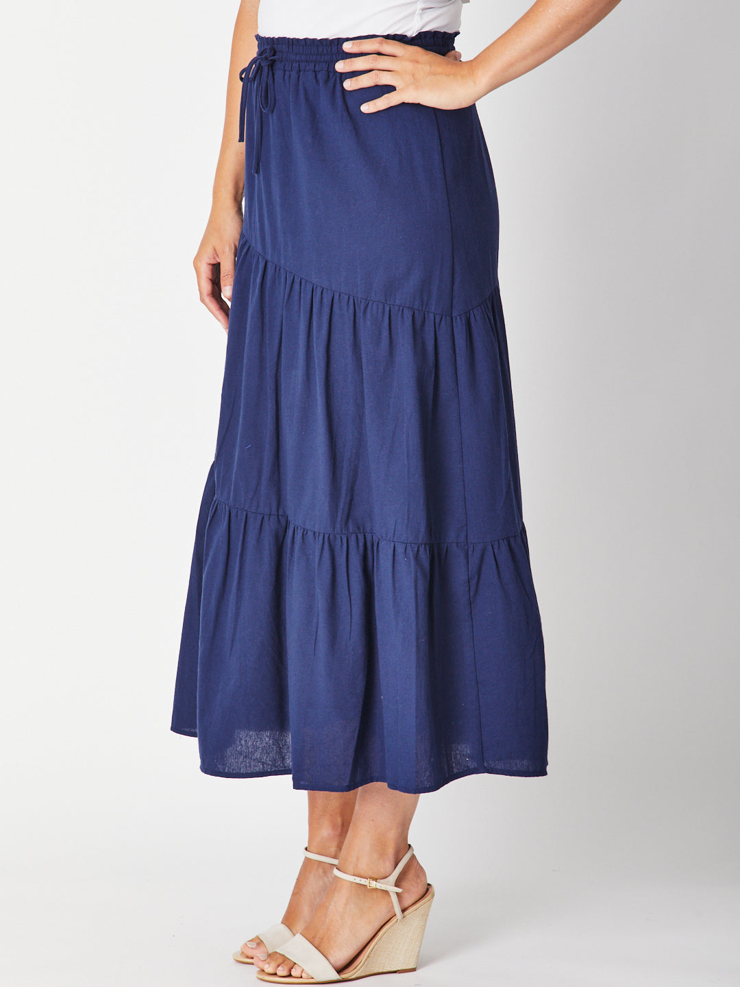 Navy Maxi Skirt