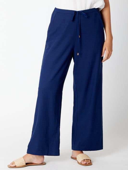 Navy Linen Pants