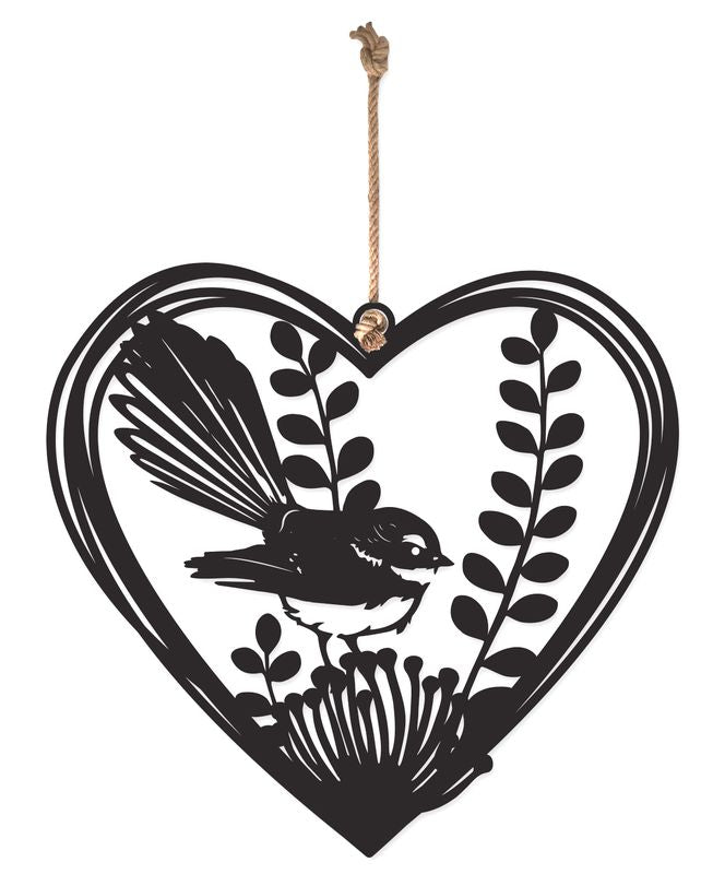 Native Bird Hanging Heart