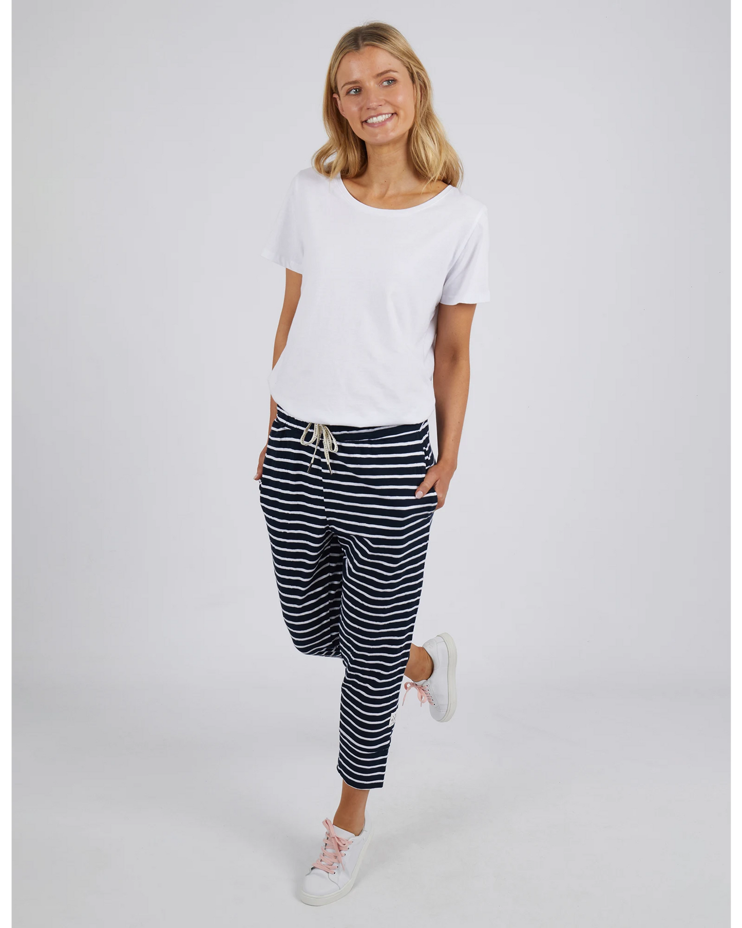 Brunch Pant Navy Stripe