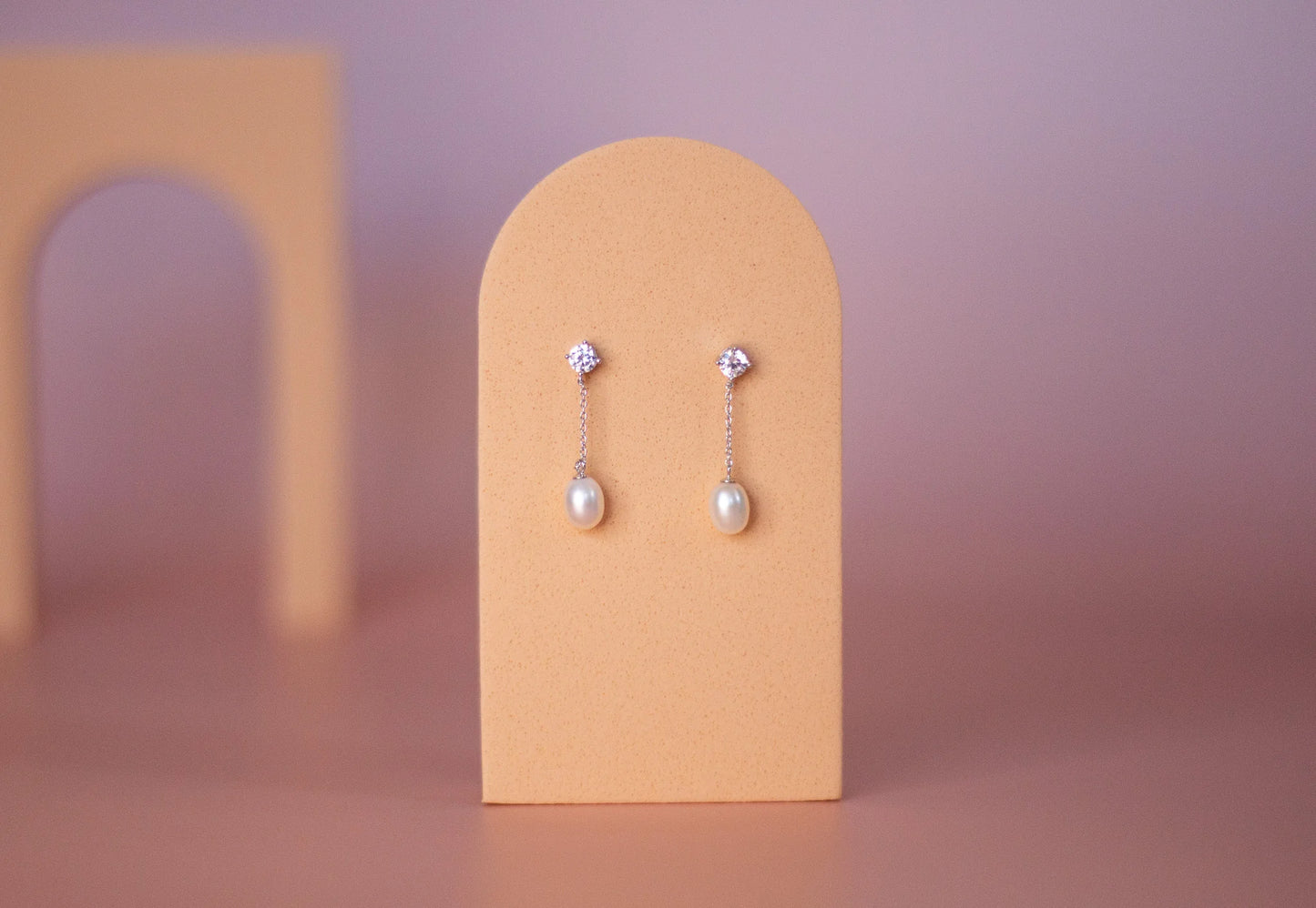 Olivia Pearl Drop Studs