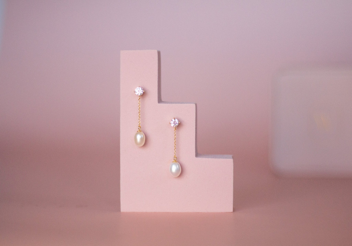 Olivia Pearl Drop Studs