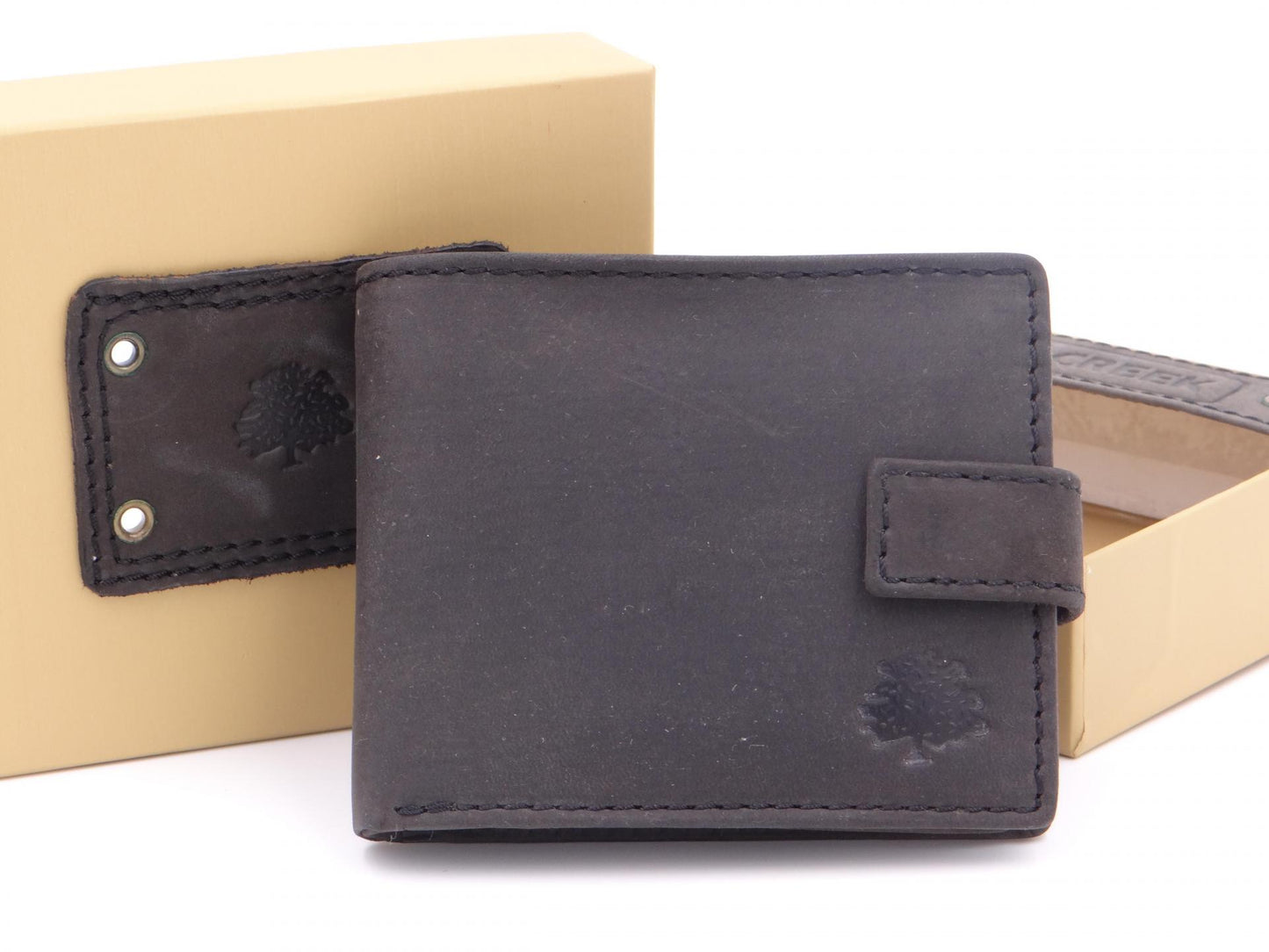 Buck Leather Tab Wallet